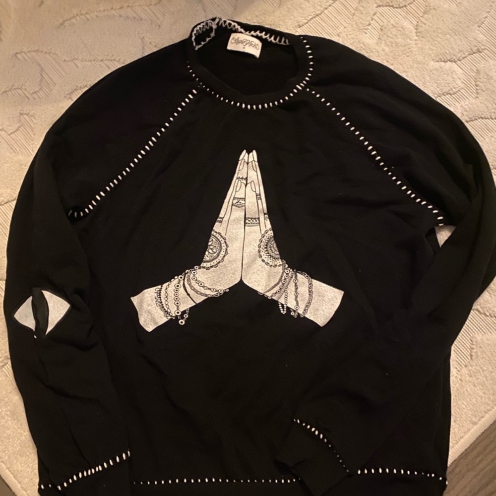 Lauren moshi Jocelyn prayer hands sweatshirt. Size small